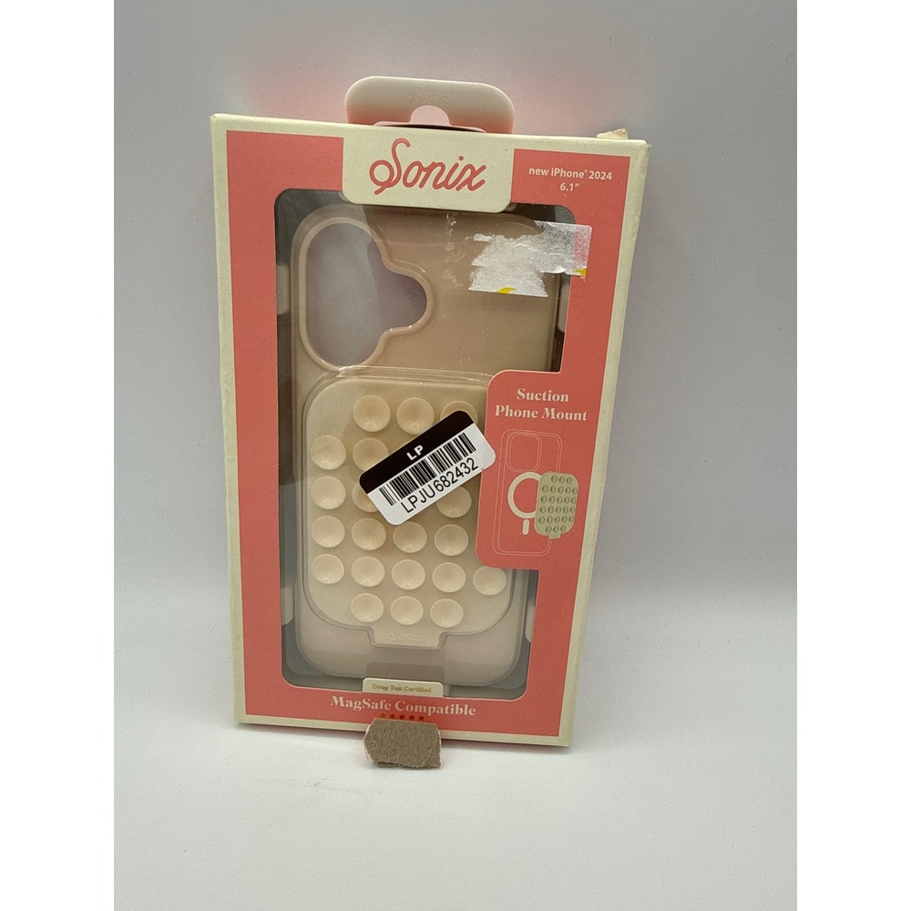 Sonix Suction Phone Mount Case iPhone 16 6.1" Linen New MagSafe Compatible